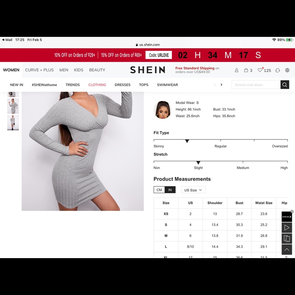 SHEIN Ribbed Bodycon Dress - Picture 3 of 9